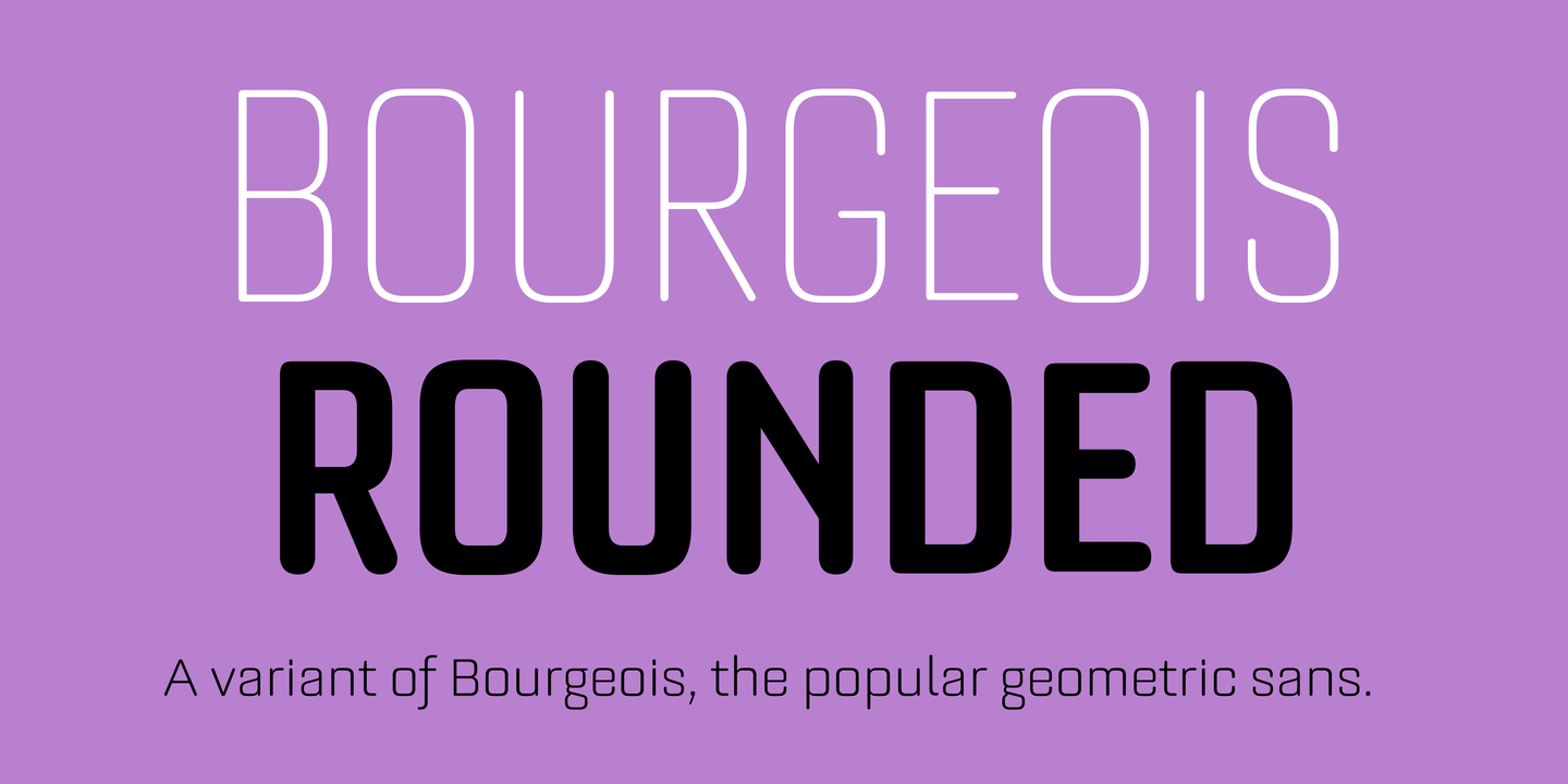 Bourgeois Rounded Font preview