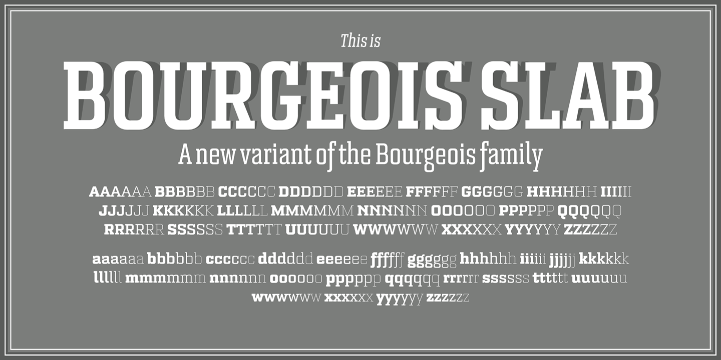 Bourgeois Slab Font preview