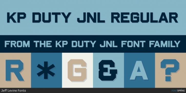 KP Duty JNL Font preview