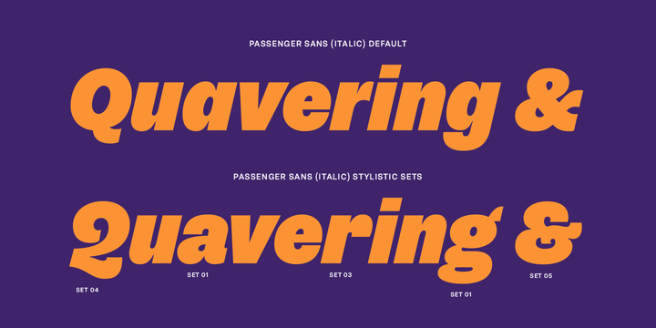 Passenger Sans Bold Italic Font preview