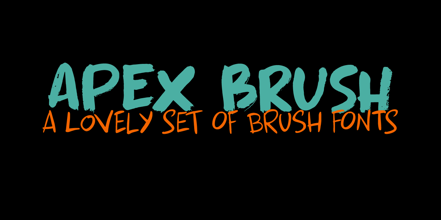 Apex Brush Font preview