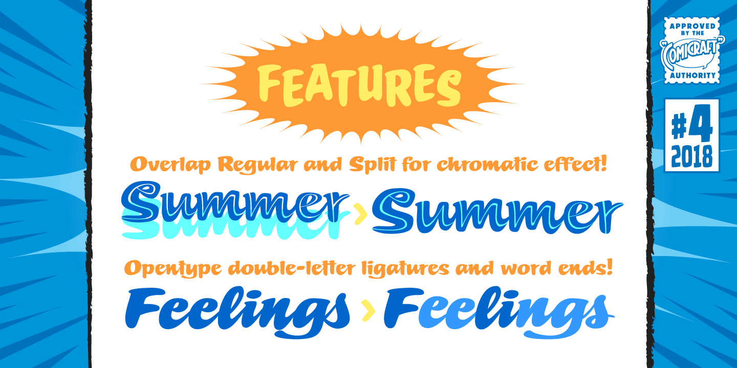 Summer Fling Split Italic Font preview