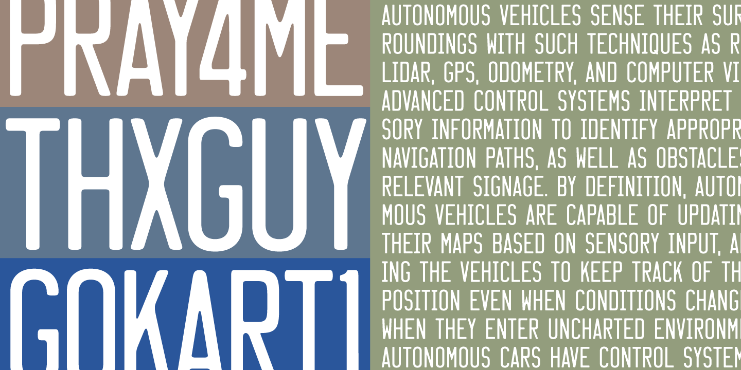 Driver Gothic Regular Font preview