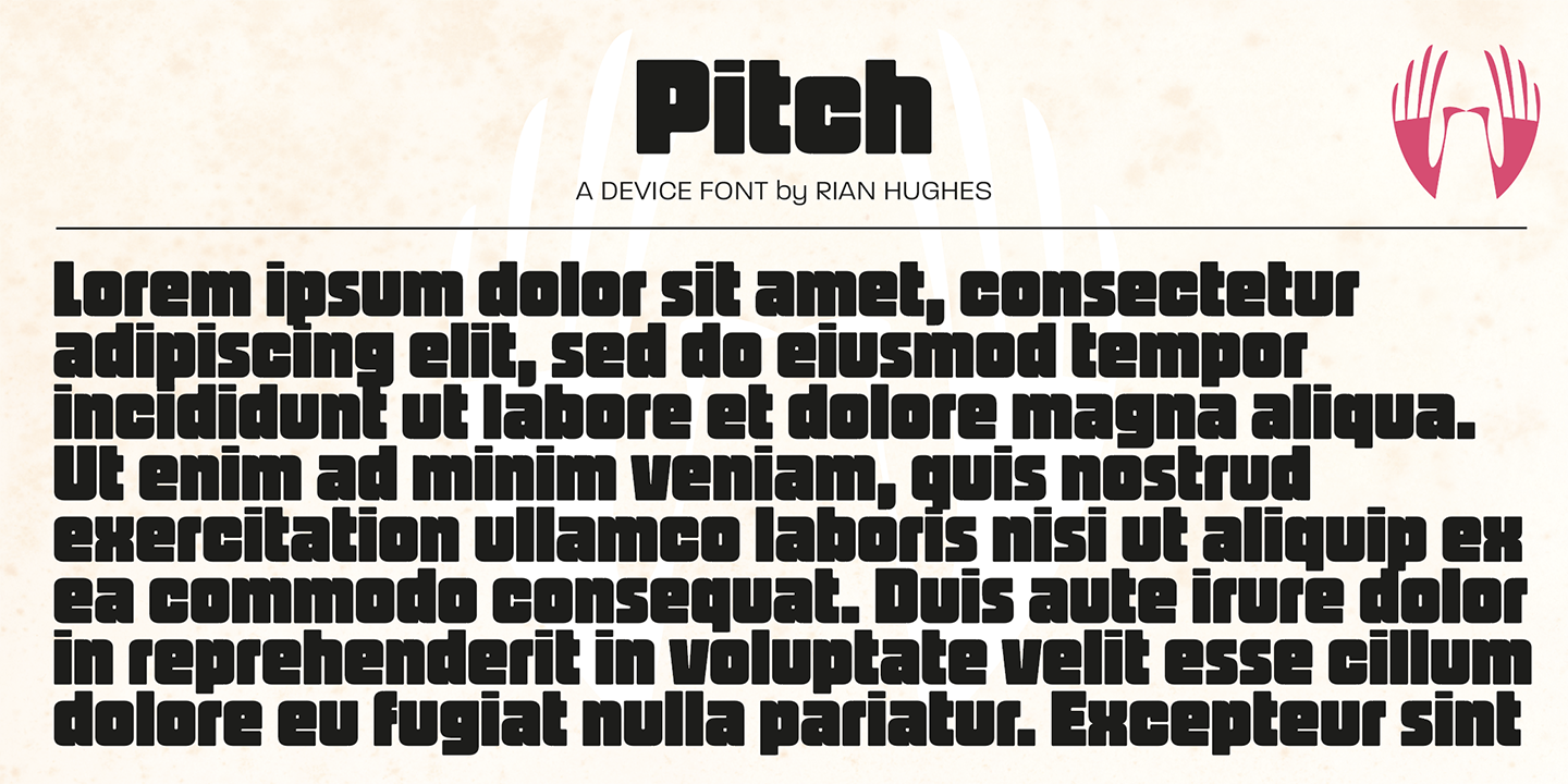 Pitch Regular Font preview