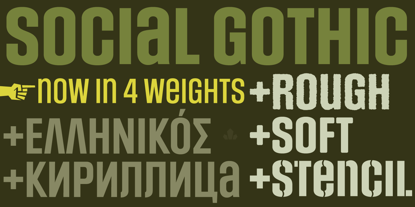 Social Gothic Font preview