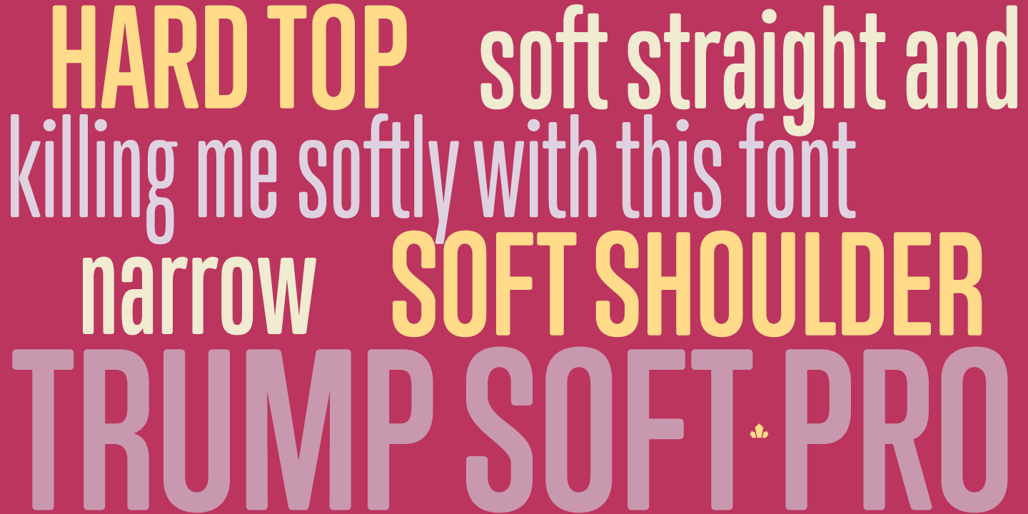 Trump Soft Pro Font preview