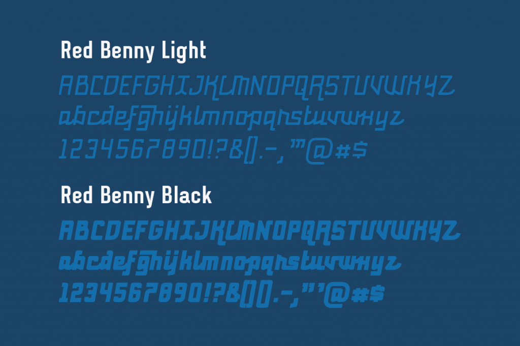 Red Benny Light Font preview