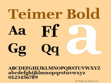 Teimer Font preview