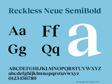 Reckless Neue Font preview