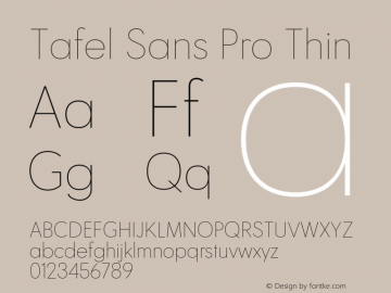 Tafel Sans Pro Font preview
