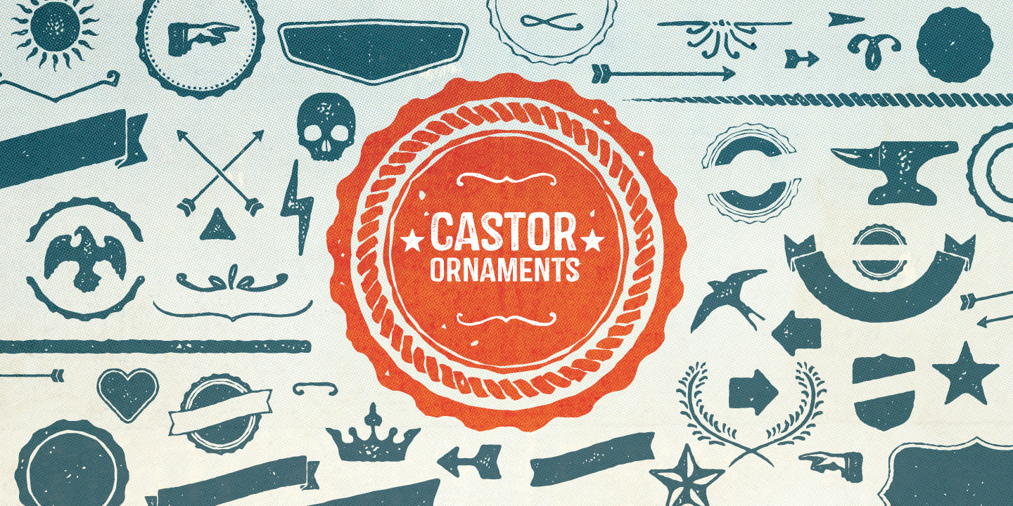Castor Catchwords Dividers Font preview