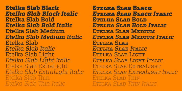 Etelka Slab Black Font preview