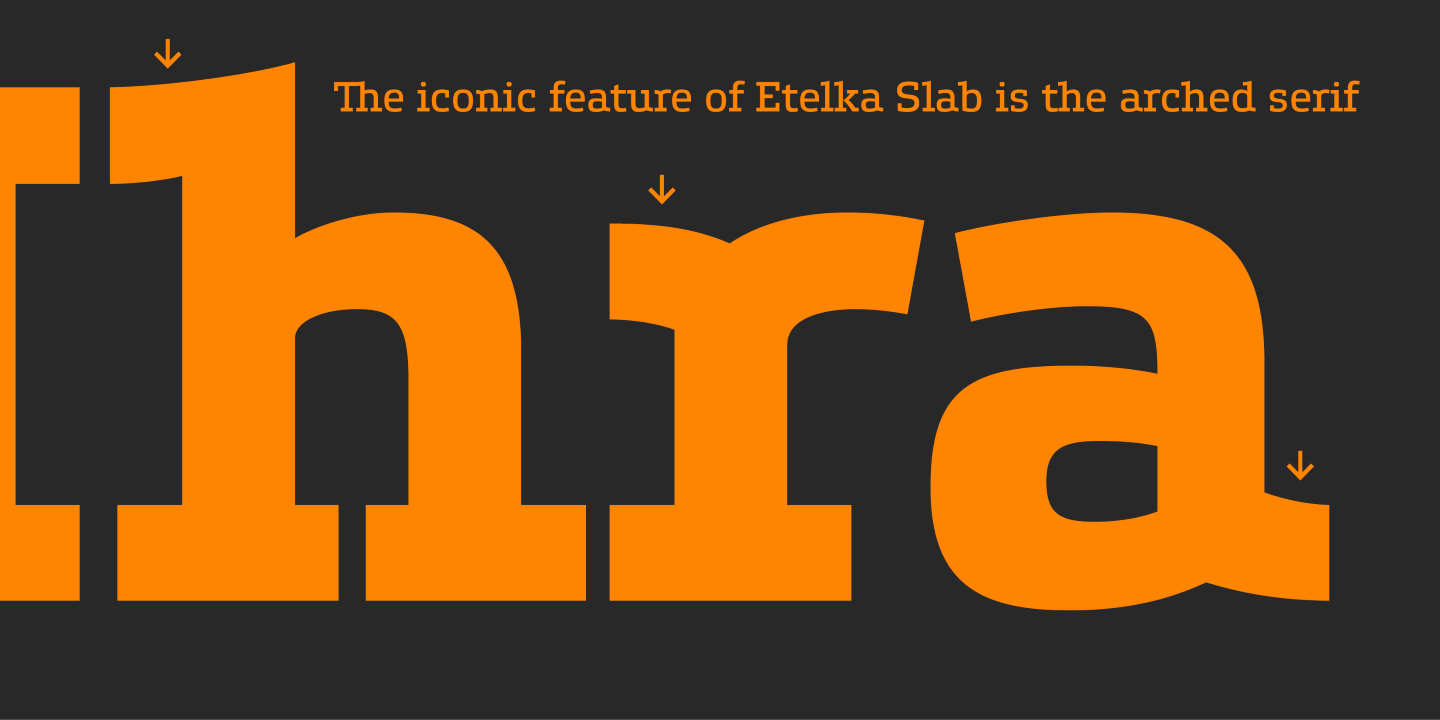 Etelka Slab Regular Font preview