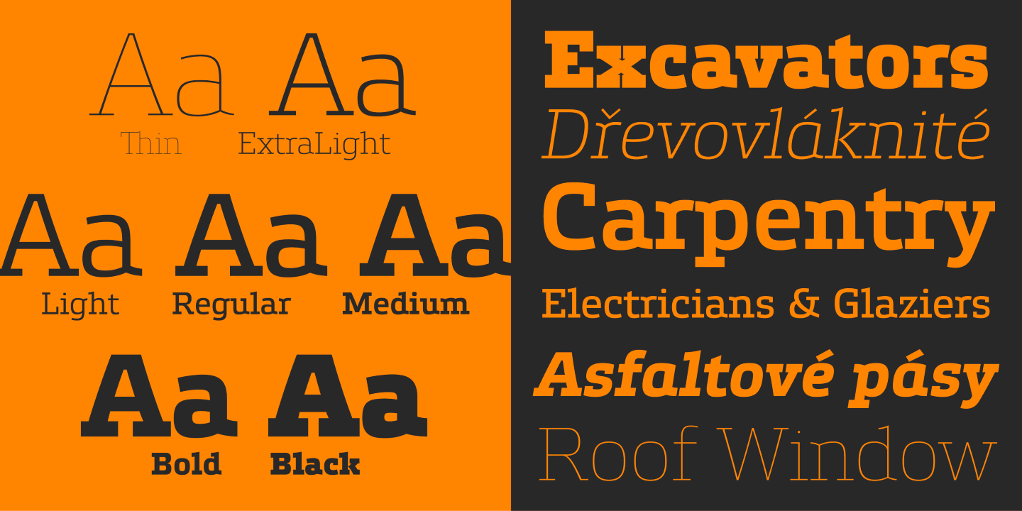 Etelka Slab Thin Font preview