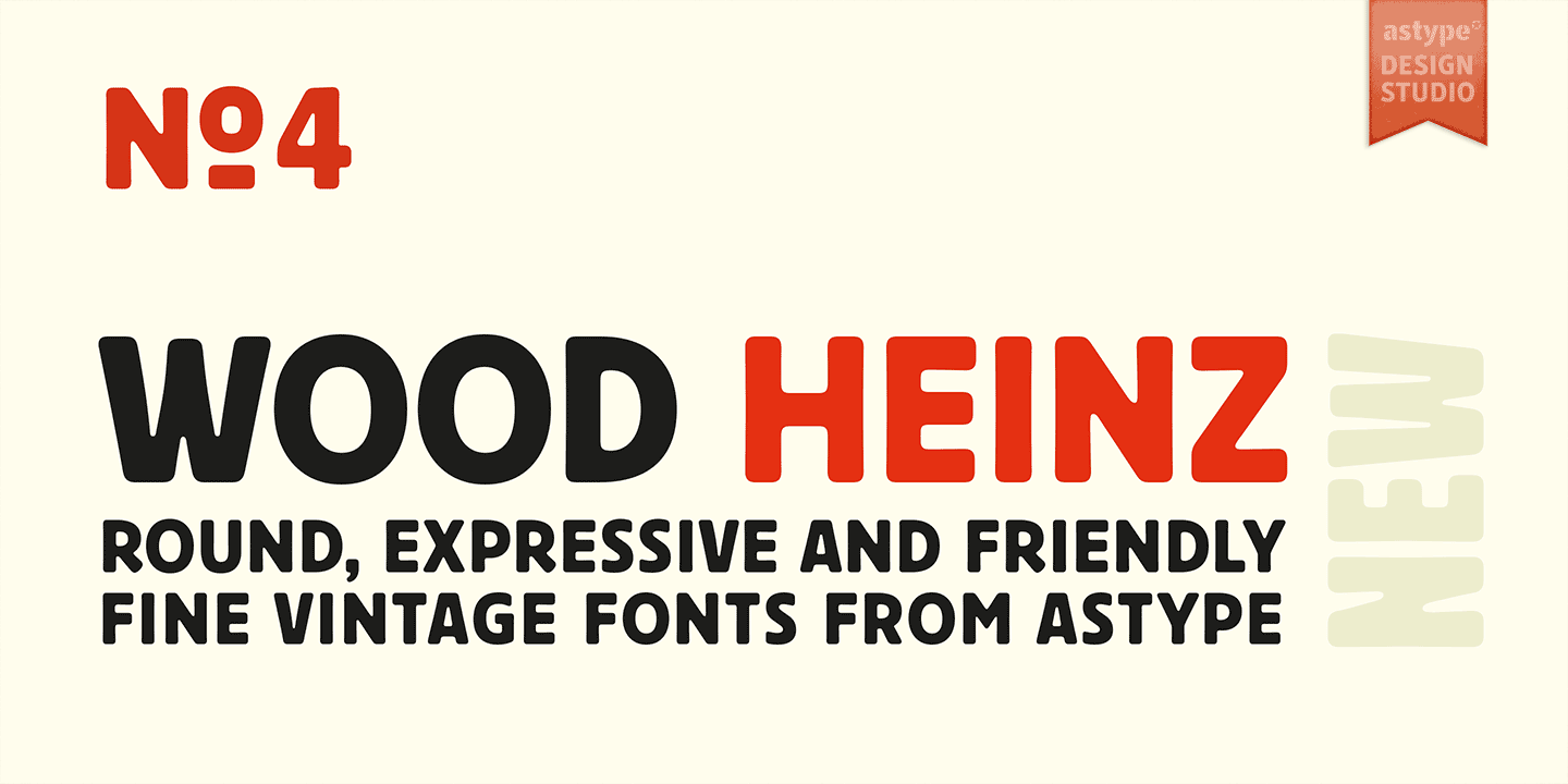 Wood Heinz No.4 New Font preview