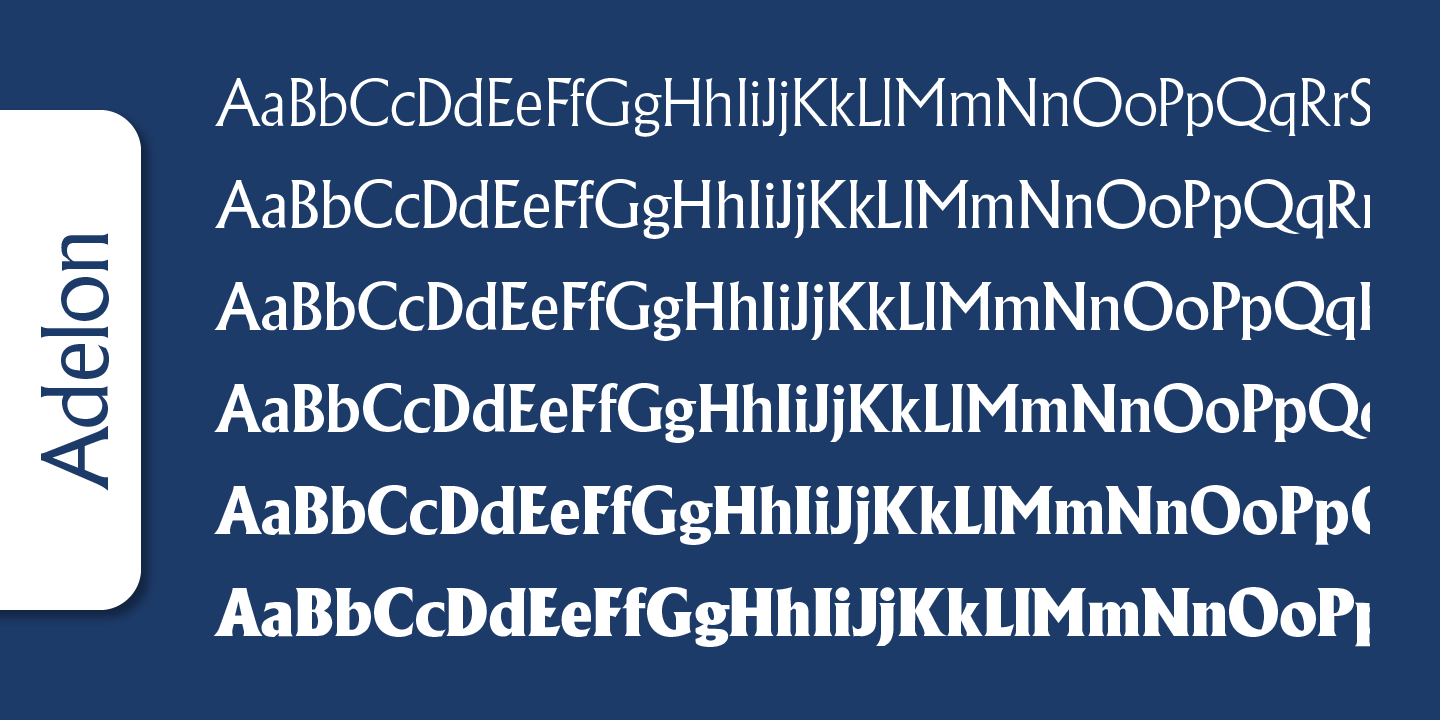Adelon Serial Light Italic Font preview