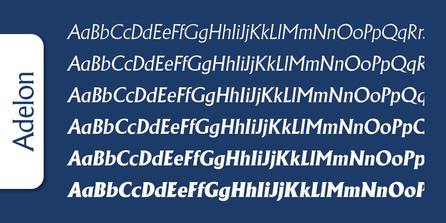 Adelon Serial Heavy Italic Font preview