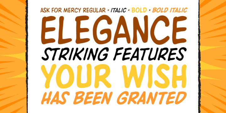 Ask For Mercy Regular Font preview