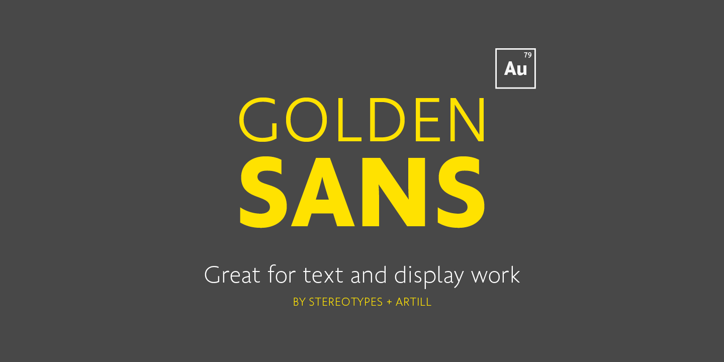 Golden Sans Font preview