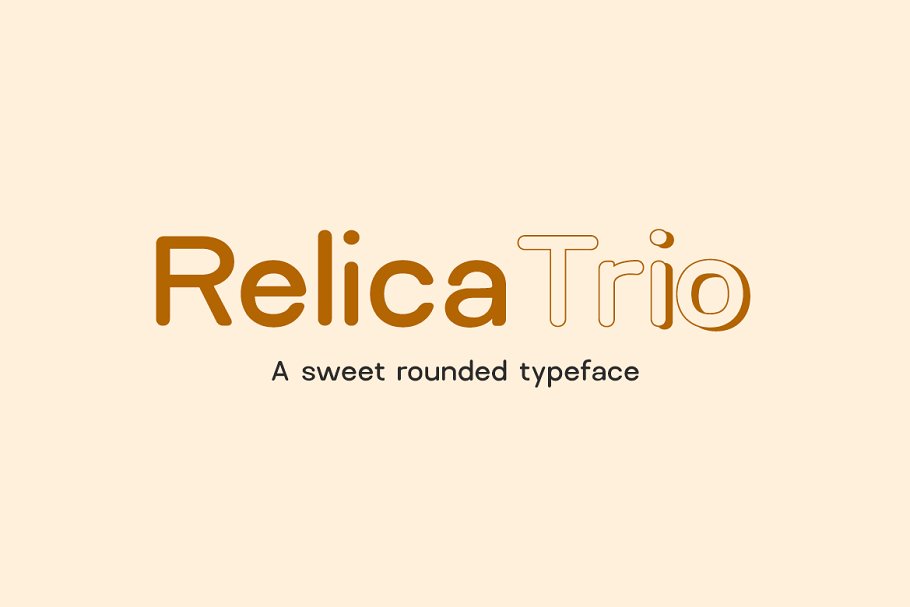 Relica Rounded Outline Font | xFonts.pro
