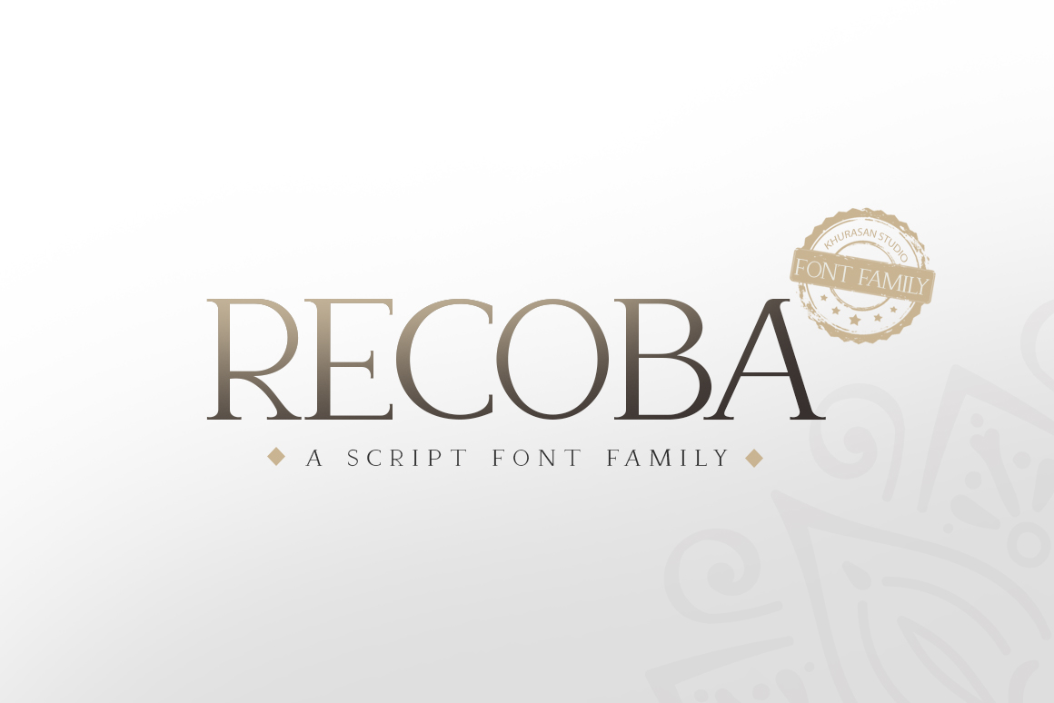 Recoba Font preview