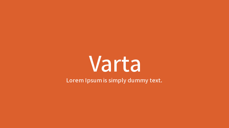 Varta Font preview