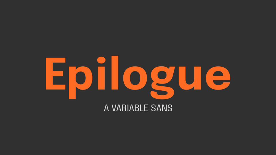 Epilogue Font preview