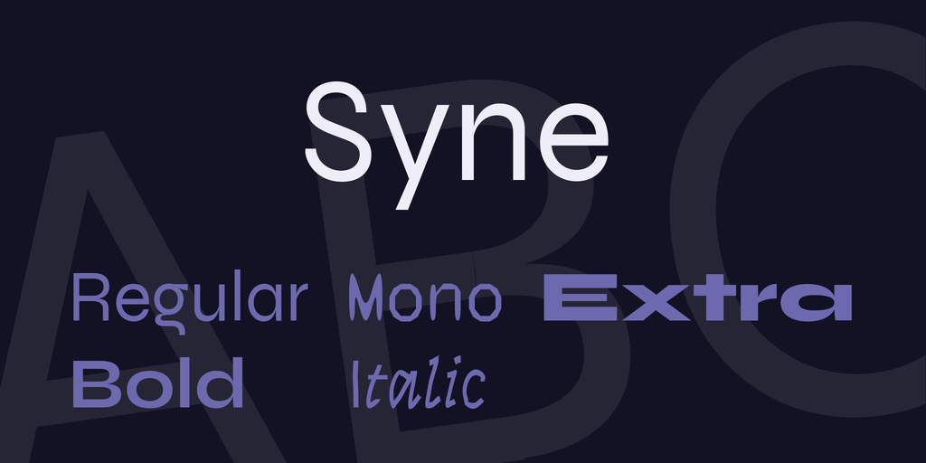 Syne Font preview