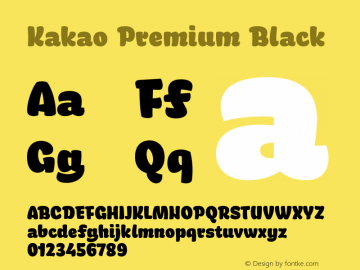 Kakao Premium Font preview