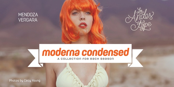 Moderna Condensed Font preview