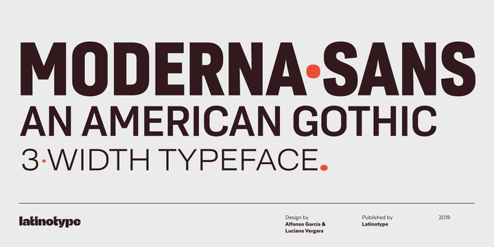 Moderna Sans Extended Font preview