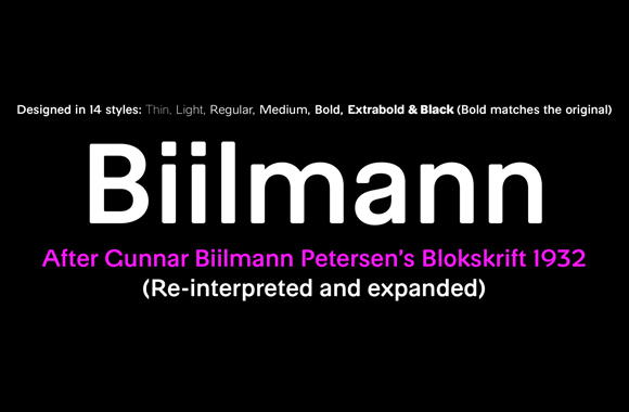 Biilmann Font preview