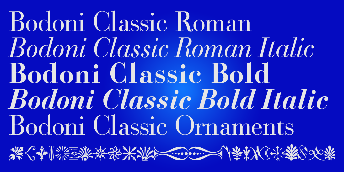 Bodoni Classic Cyrillic Roman Font preview