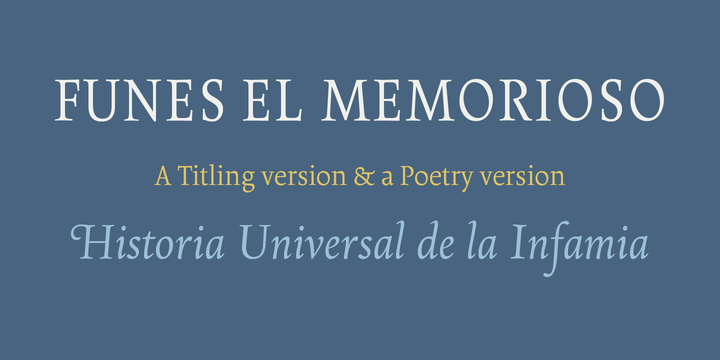 Borges Poema Font preview