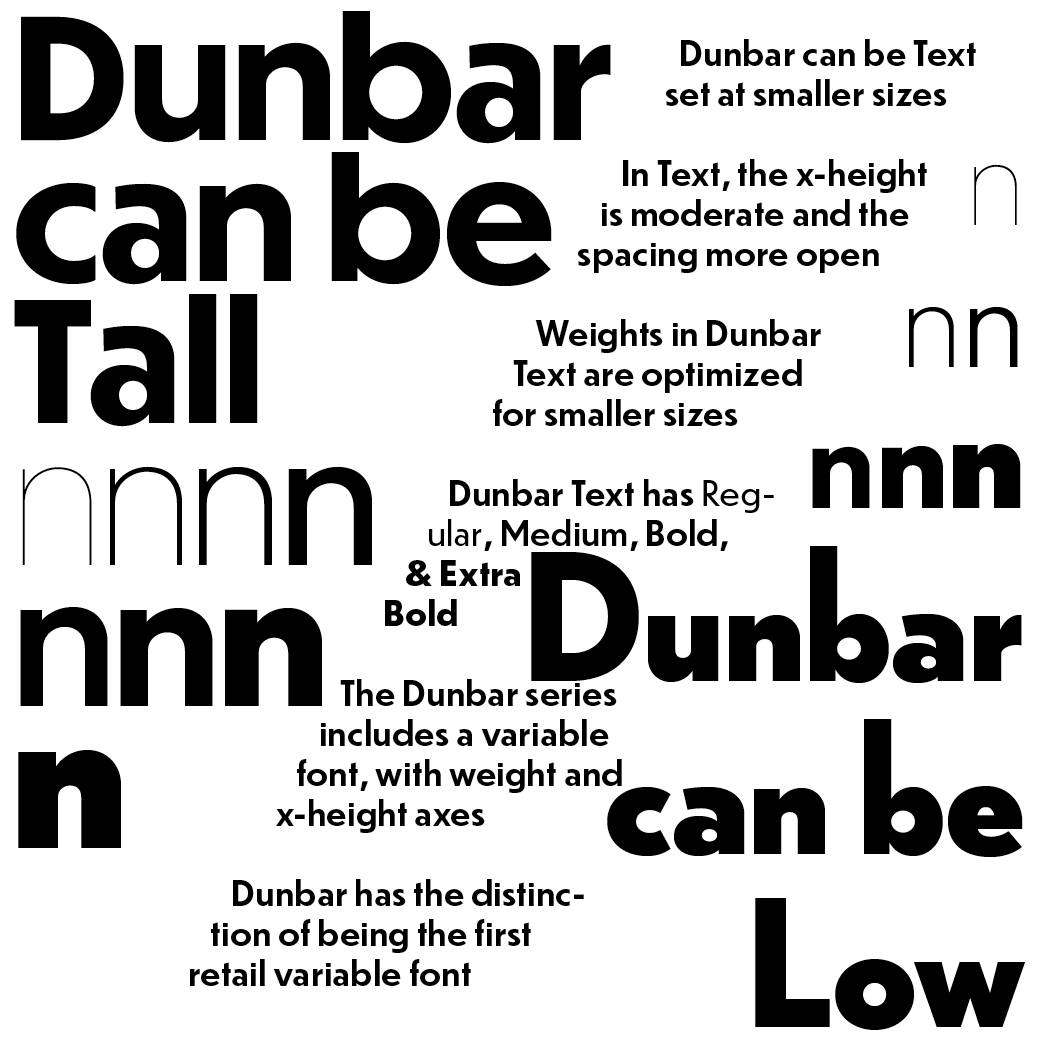 Dunbar Text Medium Font preview