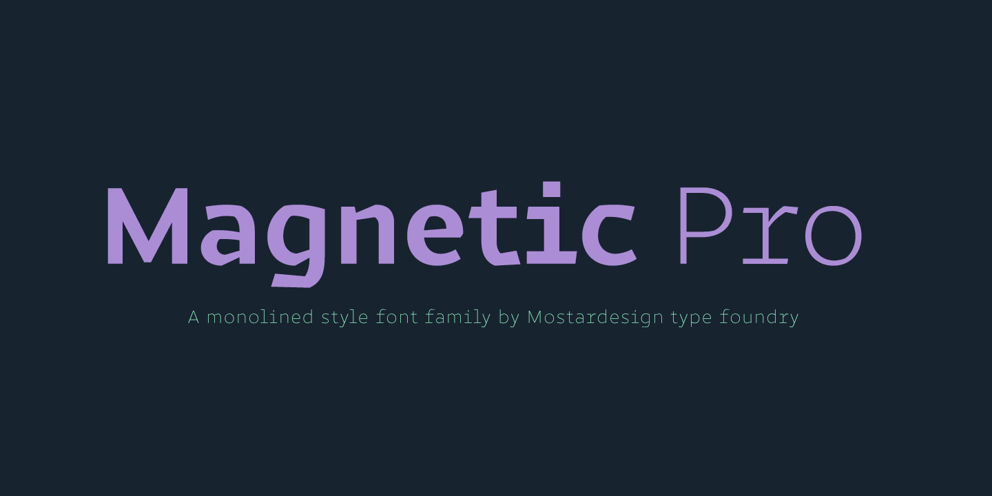 Magnetic Pro Font preview