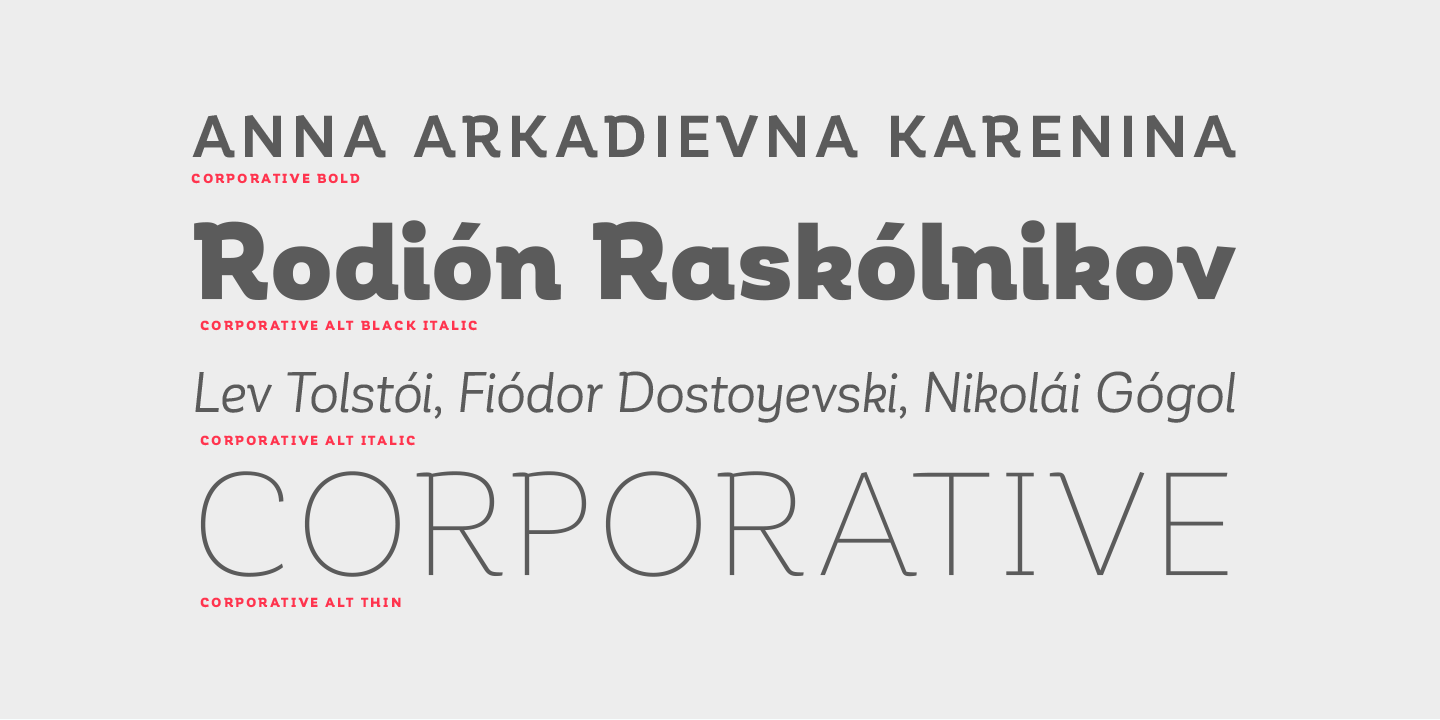 Corporative Medium Font preview