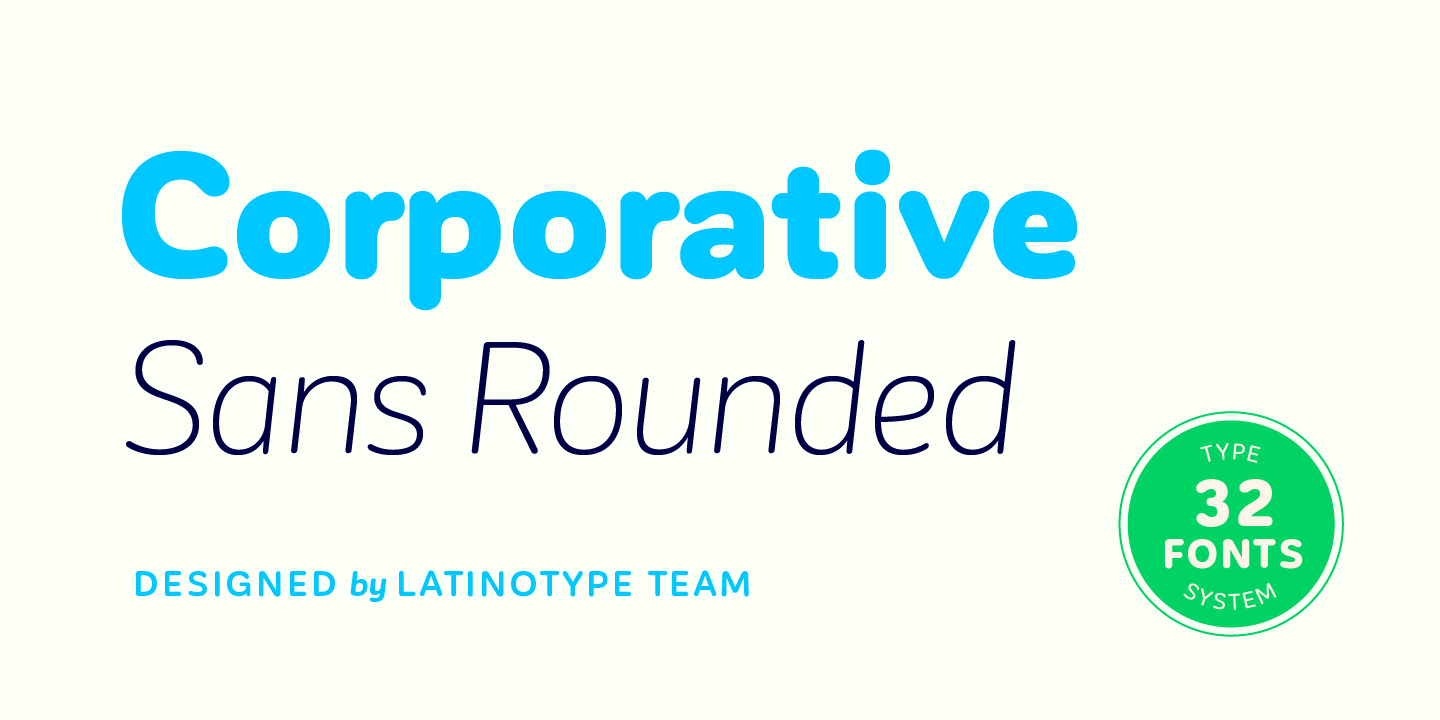Corporative Sans Rounded Medium Font preview