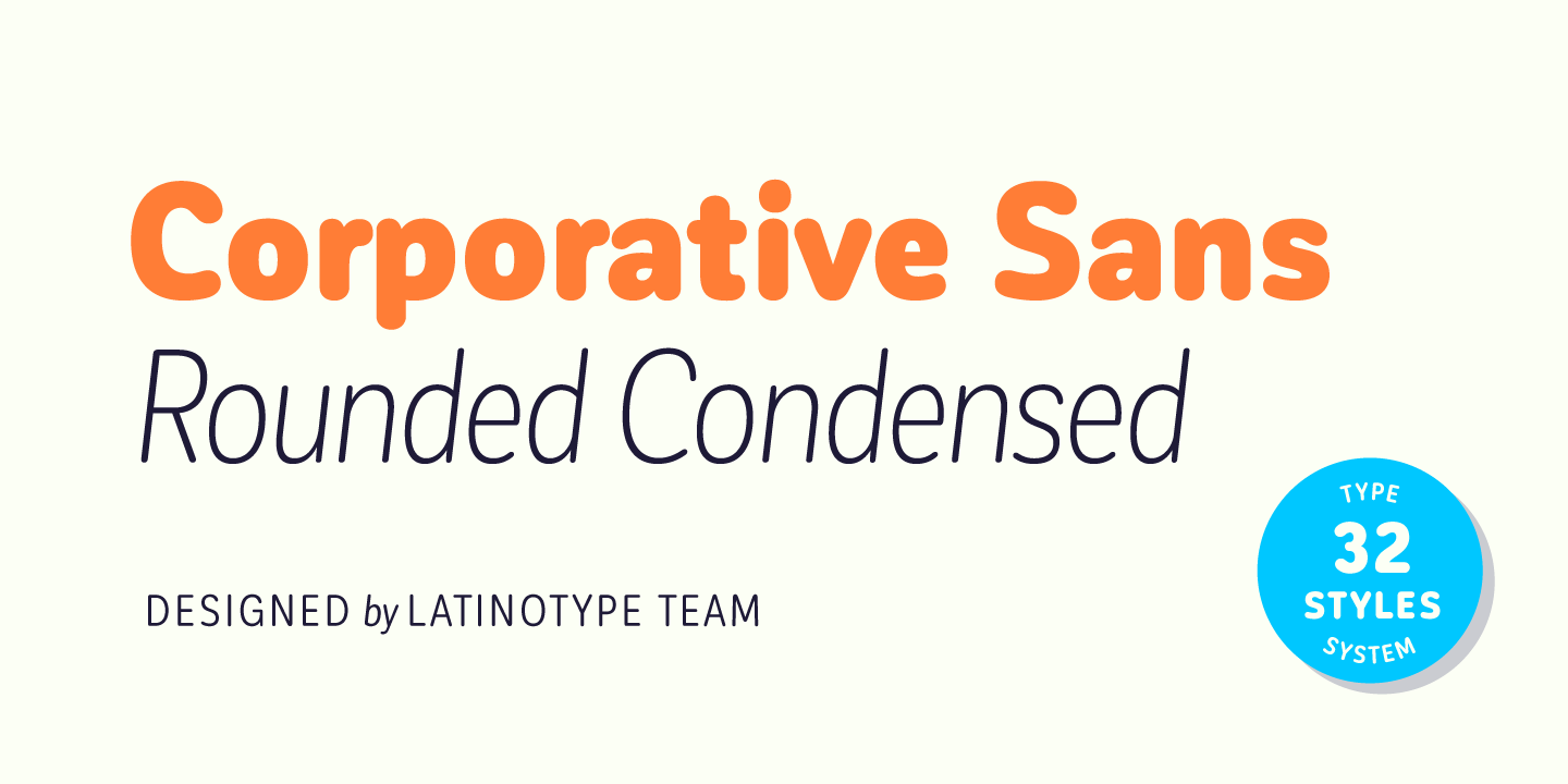 Corporative Sans Rounded Condensed Font preview