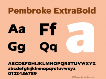 Pembroke Ultra Italic Font preview