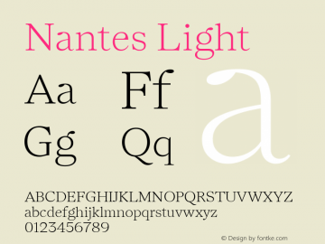Nantes Font preview