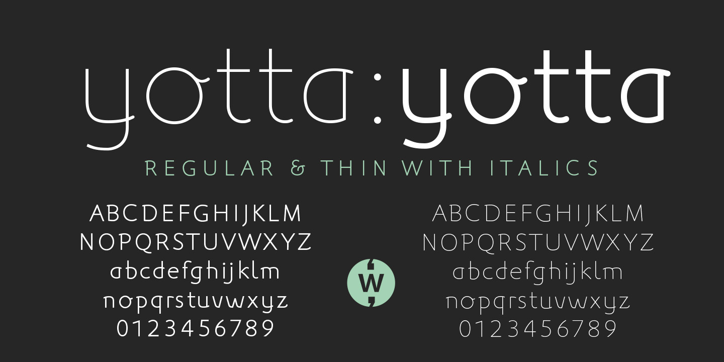 Yotta Thin Font preview