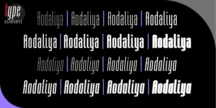 Aodaliya Light Font preview