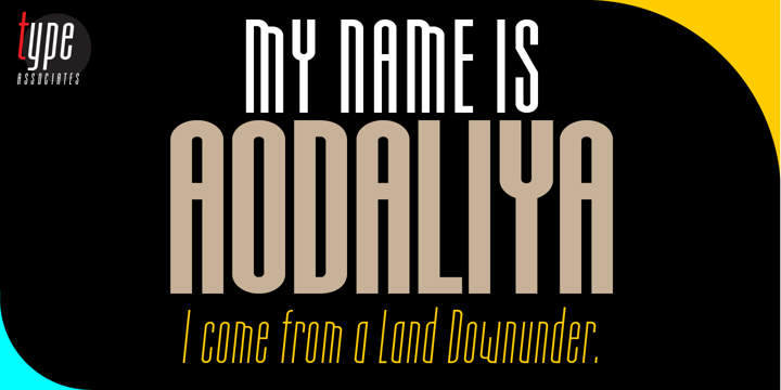 Aodaliya SemiBold Italic Font preview