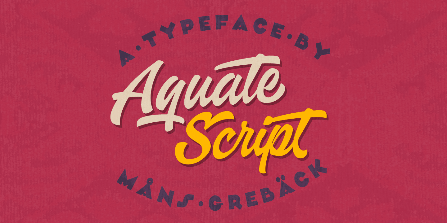 Aquate Script Font preview