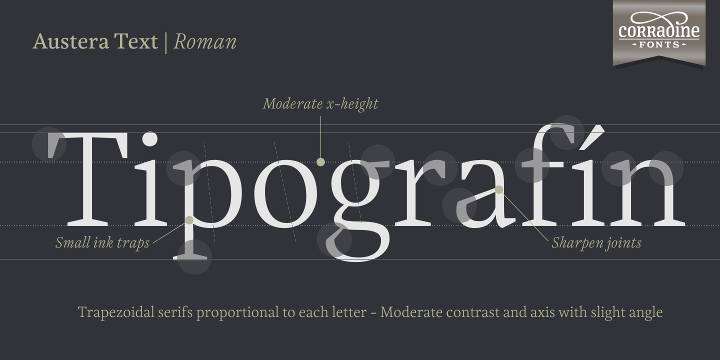 Austera Text Light Italic Font preview