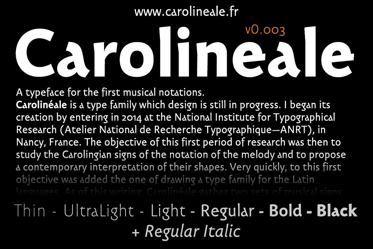 Carolineale Font preview