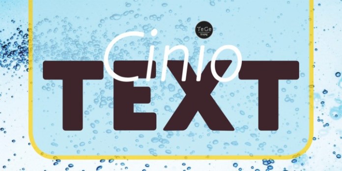Cinio Text Font preview