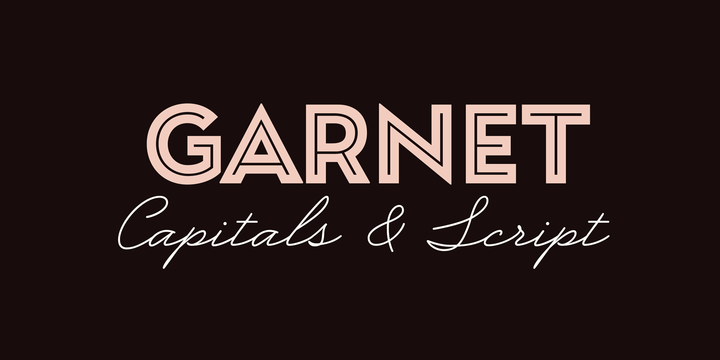 Garnet Capitals Inline Font preview