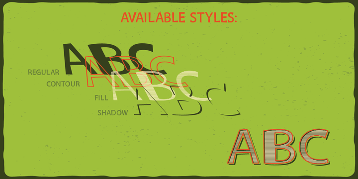 Green Mexican Shadow Font preview